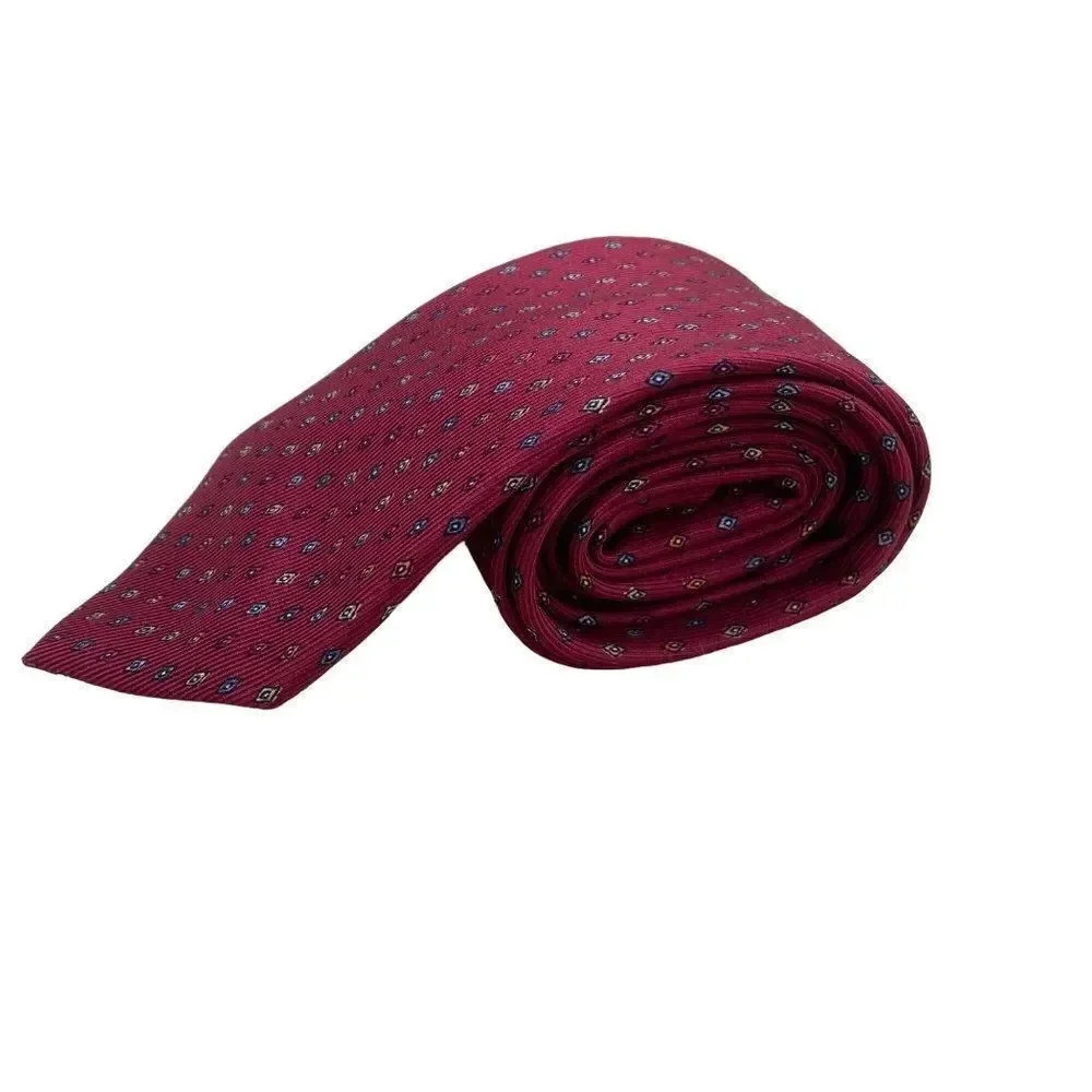 Stefani 100% Silk Seta Pura Tie Made in Italy 3" W x 49" L Mulberry Multicolor